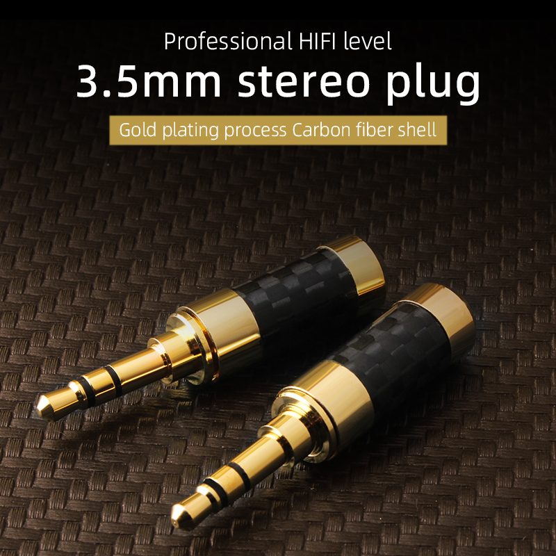 Cable Extension 3.5 - ปลั๊ก3.5มม.3ขั้วแจ็คสเตอริโอชายทอง-ชุบทองแดงบริสุทธิ์3.5เสียงปลั๊ก DIY อะแดปเตอร์สำหรับ4มม.6มม.