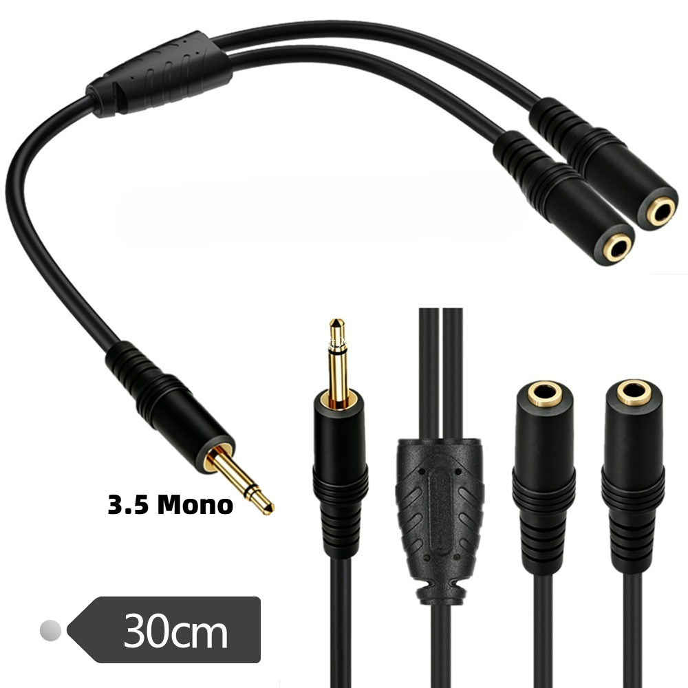 Earphone Splitter Jack - สายแยกเสียงแบบ Y ขนาด 3.5 มม. TS