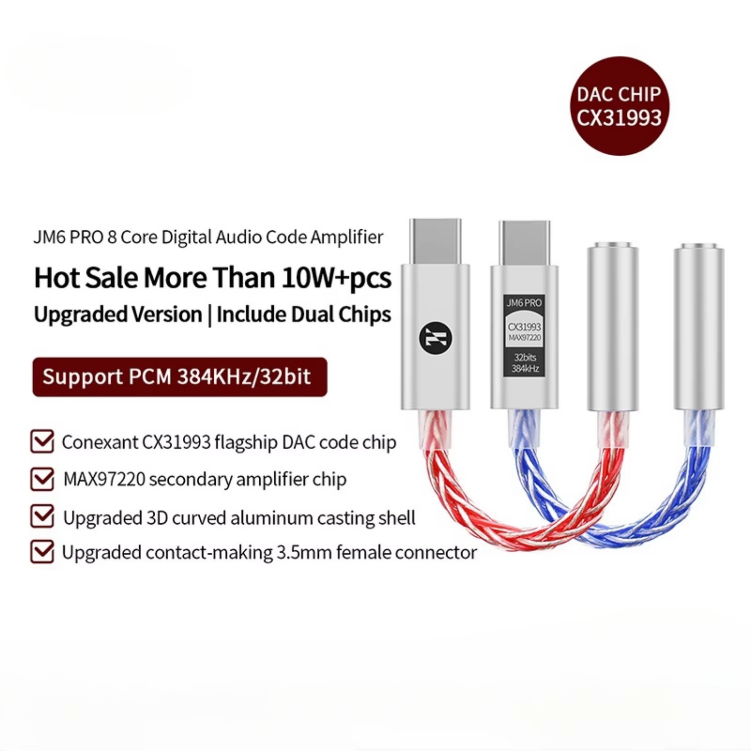 JCALLY JM6 Pro Type-C ถึง 3.5  - Usb C Earphone บทวิจารณ์และราคา
