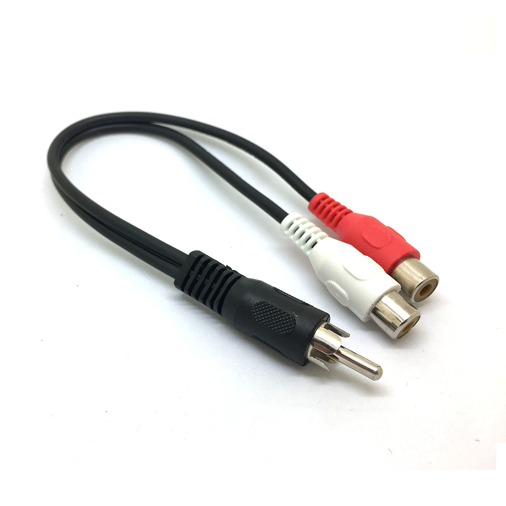 1 RCA ชายโมโน ถึง 2 RCA หญิงสเ - Audio Splitter Y บทวิจารณ์และราคา