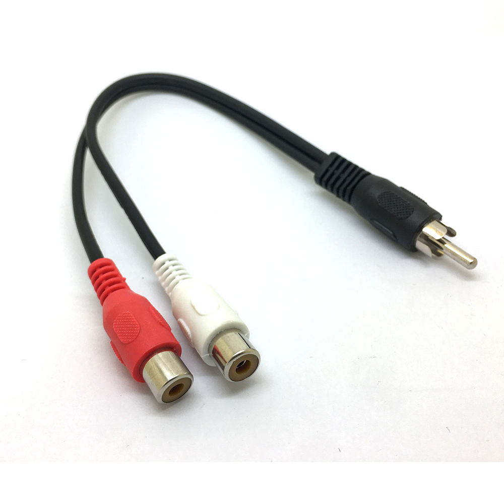 1 RCA ชายโมโน ถึง 2 RCA หญิงสเ - Audio Splitter Y บทวิจารณ์และราคา
